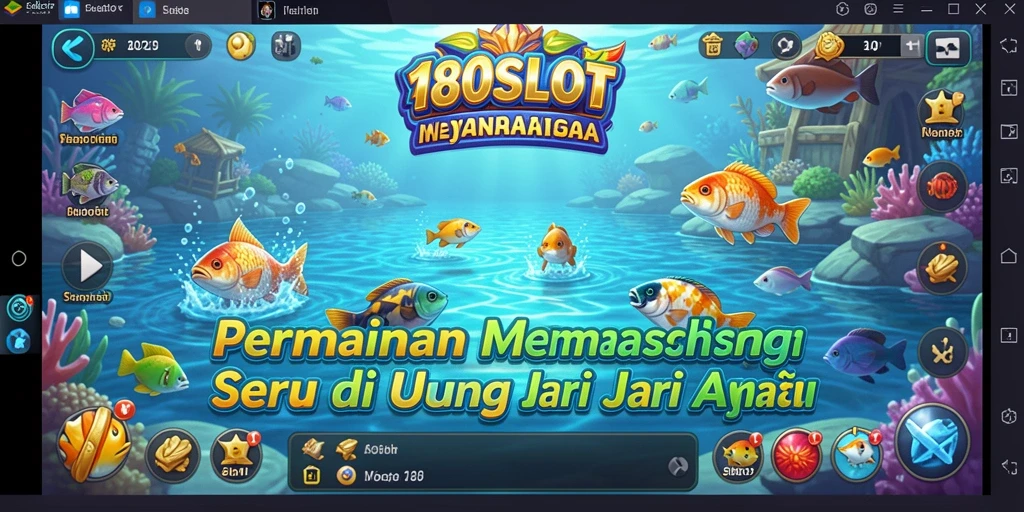 Screenshot dari gameplay 180SLOT menampilkan aksi memancing yang mendebarkan.