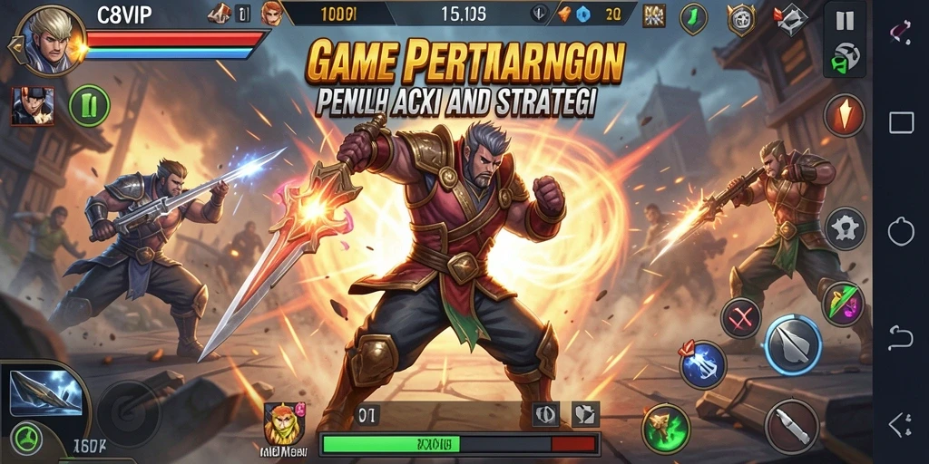 Tampilan gameplay seru C8VIP dengan pertarungan intens.