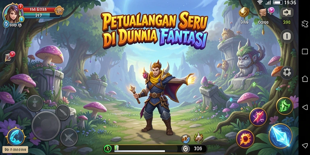 Screenshot D06 menampilkan aksi petualangan yang seru dan grafis menakjubkan.
