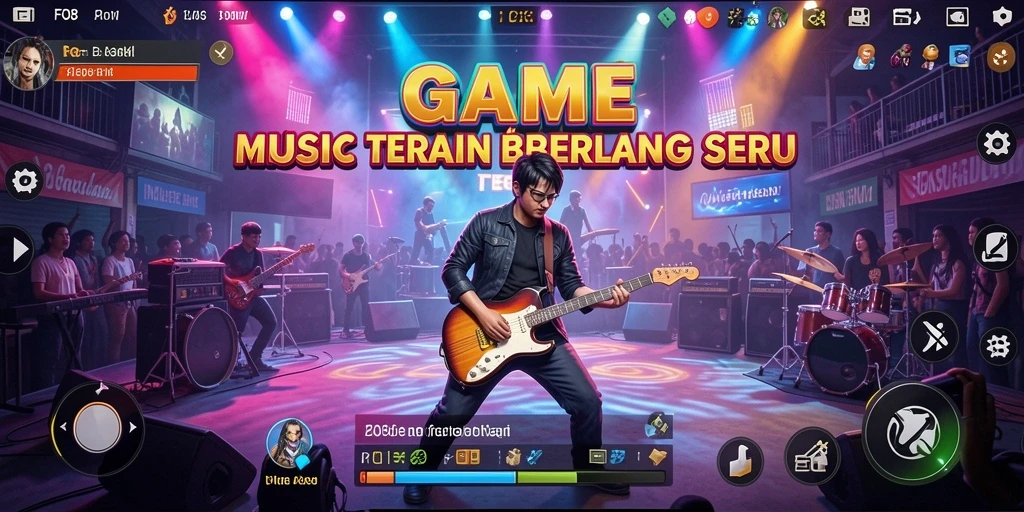 Tampilan menarik dari permainan musik FO8 yang seru dan mengasyikkan.