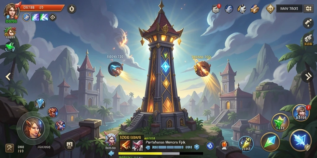 Tampilan gameplay ID6788 yang menegangkan dalam Tower Defense.