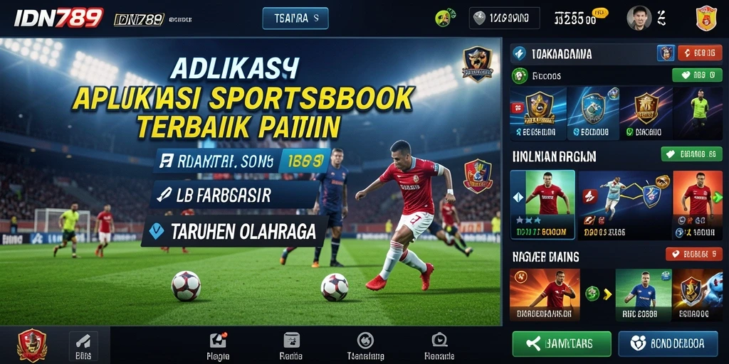 Tampilan antarmuka IDN789 saat melakukan taruhan olahraga langsung.