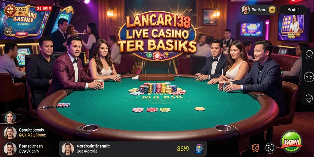 Tampilan gameplay seru dan interaktif dalam aplikasi Live Casino.