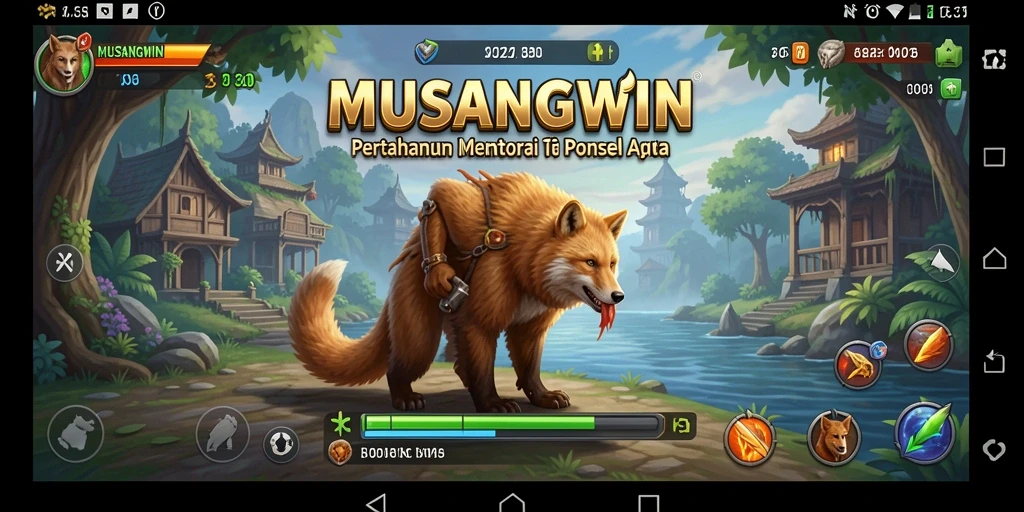 Tampilan menarik dari gameplay Tower Defense di MUSANGWIN.