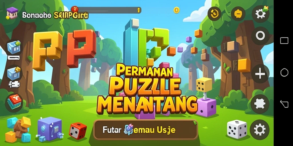 Screenshot utama RPVIP4 menampilkan gameplay menantang yang penuh warna.