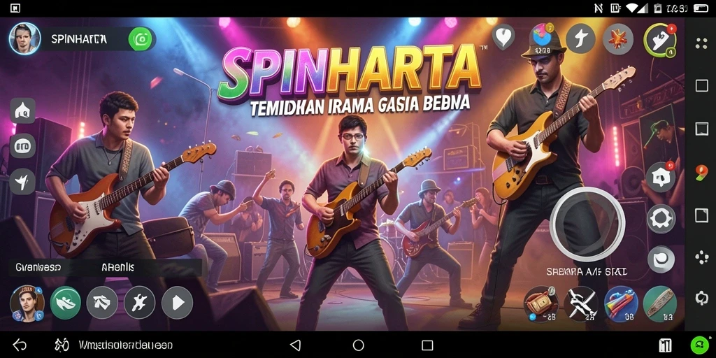 Screenshot gameplay SPINHARTA yang menampilkan keseruan bermain musik.
