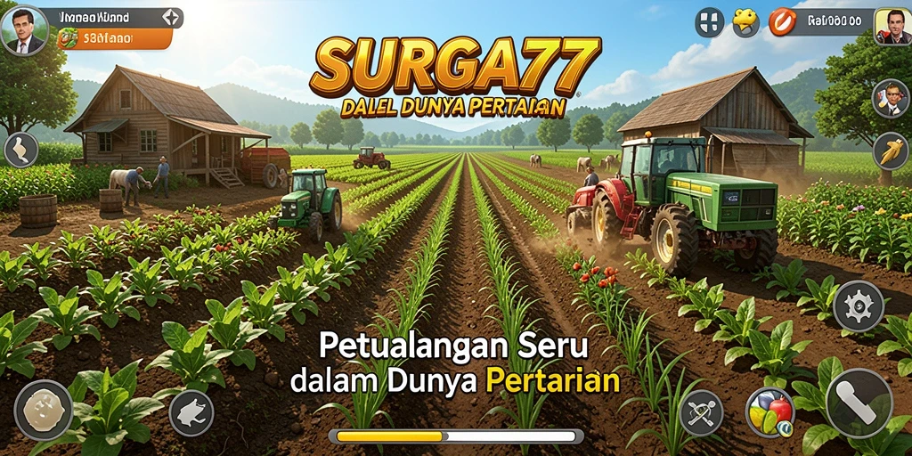 Tangkapan layar gameplay SURGA77 yang menunjukkan kegiatan bertani.